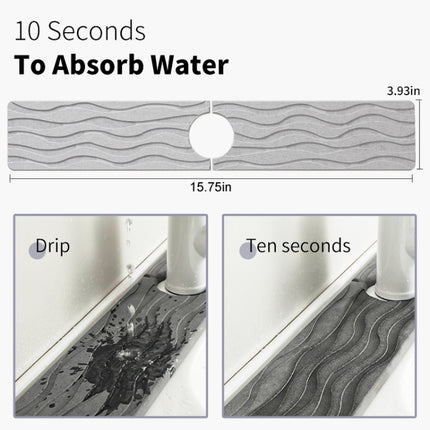 Diatomite Kitchen Water-Absorbent Drying Mat Bathroom Vanity Faucet Countertop Drainage Mat