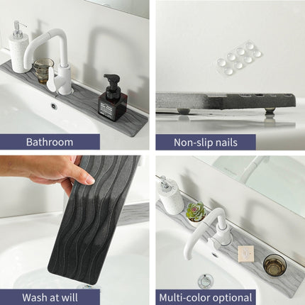 Diatomite Kitchen Water-Absorbent Drying Mat Bathroom Vanity Faucet Countertop Drainage Mat