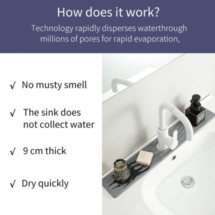 Diatomite Kitchen Water-Absorbent Drying Mat Bathroom Vanity Faucet Countertop Drainage Mat