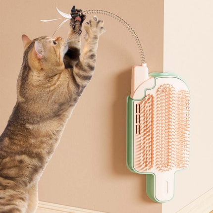 Cats Corner Self-Exciting Ice-Cream Scrubber Pet Massage Brush Toy, Simple Model, Feather Model, Peppermint Ball Model - DealBuddy