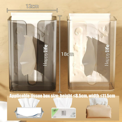 Suction Cup Tissue Box Holder Wall-mounted Tissue Box Cover