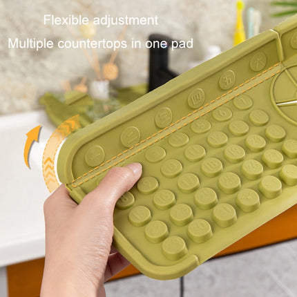 Faucet Silicone Drainage Mat Multi-functional Household Sink Countertop Anti-slip Anti-splash Storage Mat