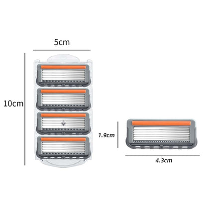 Six Blade OpenBack System Skin Razor Refills for Men, 2pcs /Pack, 4pcs /Pack - DealBuddy