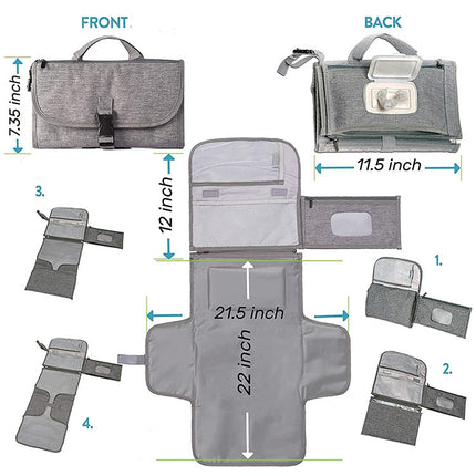 Multifunctional Waterproof Changing Diaper Pad Children Car Bag