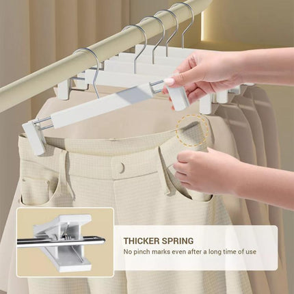5pcs /Pack Retractable Nano Pants Hanger Seamless Trouser Clip For Skirt Dress Slacks