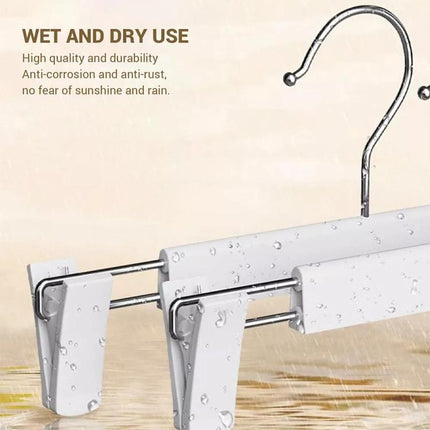 5pcs /Pack Retractable Nano Pants Hanger Seamless Trouser Clip For Skirt Dress Slacks