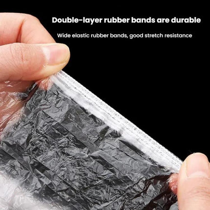 150pcs /Pack Disposable Shower Caps Waterproof Clear Hair Cap 23.5cm