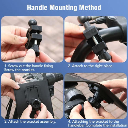 Bicycle Waterproof Phone Bag Mount Stand 360 Degree Rotation Motorcycle Bike Cellphone Holder - DealBuddy