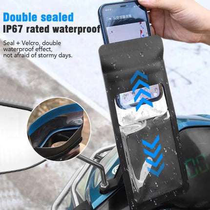 Bicycle Waterproof Phone Bag Mount Stand 360 Degree Rotation Motorcycle Bike Cellphone Holder - DealBuddy