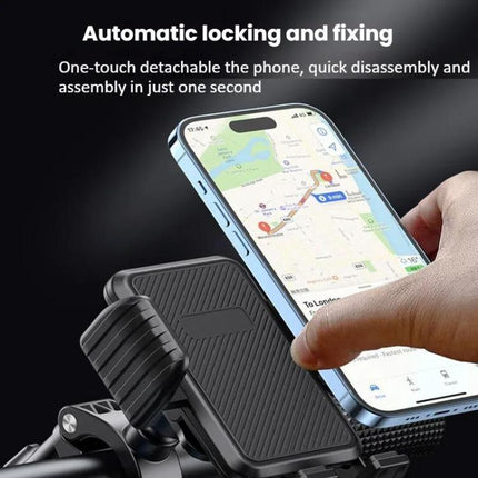 Bicycle Motorcycle Shock Absorption Mobile Phone Holder Gravity Navigation Mount - DealBuddy