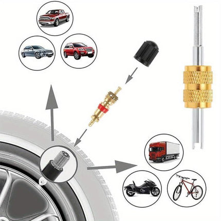 33pcs/Set Car Bicycle Tire Valve Core Installation Tool Repair Kit