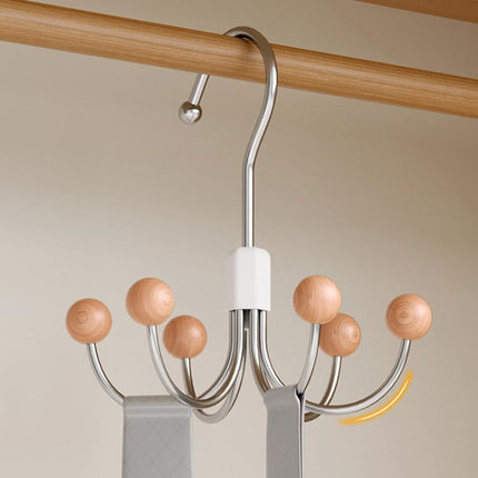 Six Claws Hooks 360 Degree Rotating Wardrobe Bag Hanger Multi-functional Underwear Clothes Storage Hooks