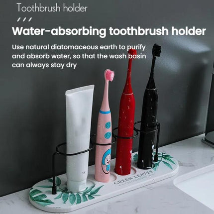 Diatomite Washstand Absorbent Mat Non-slip Toothbrush Holder