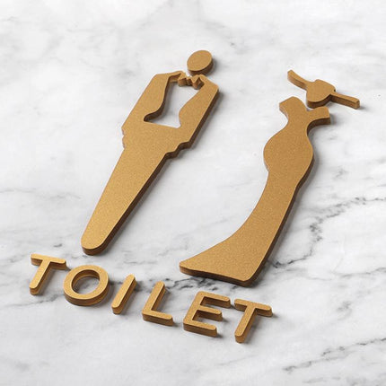 Acrylic Bathroom Sign 3D Hotel Public Place Bathroom Sticker, 20x12cm, 25x15cm, 32x20cm - DealBuddy