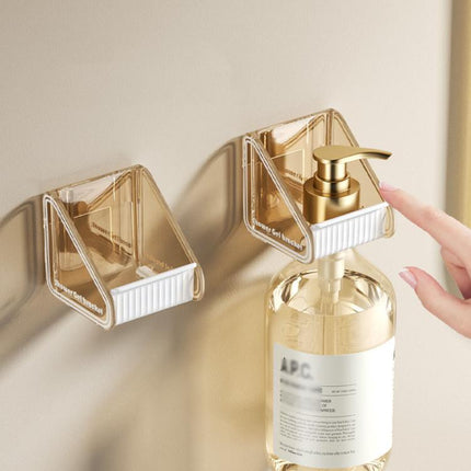 2pcs  /Pack Wall-mounted Shower Gel Shampoo Holder with Adjustable Hole Distance