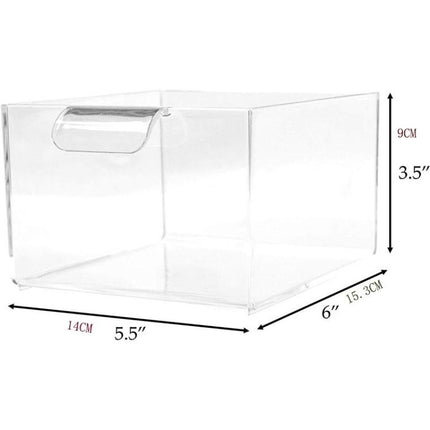 2pcs /Pack Stackable Makeup Drawer Organizer Acrylic Cosmetic Storage Box