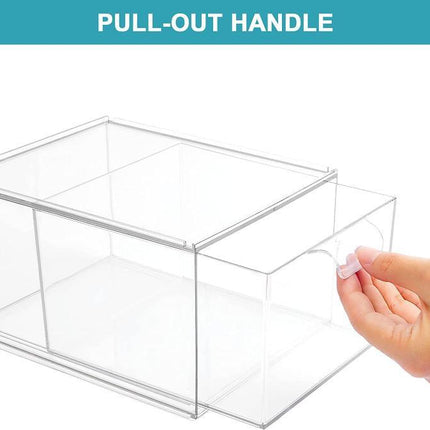 2pcs /Pack Stackable Makeup Drawer Organizer Acrylic Cosmetic Storage Box
