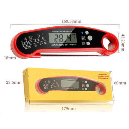 LCD Screen Digital Display Foldable Food Thermometer Kitchen Barbecue Thermometer - DealBuddy