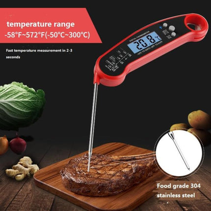 LCD Screen Digital Display Foldable Food Thermometer Kitchen Barbecue Thermometer - DealBuddy