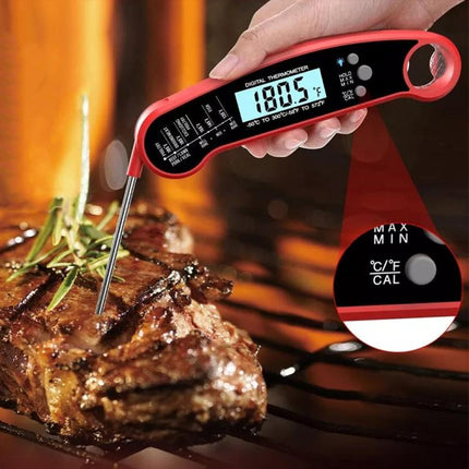 LCD Screen Digital Display Foldable Food Thermometer Kitchen Barbecue Thermometer - DealBuddy