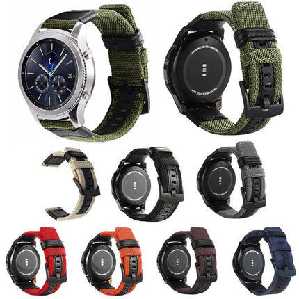For Samsung Gear S3 Frontier / Classic Smart Quick Release Adjustable Nylon Watch Band