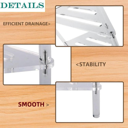 Acrylic Triangle Shower Pot Hollow Bracket - DealBuddy