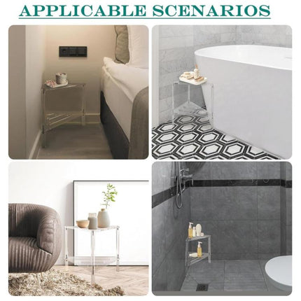 Acrylic Triangle Shower Pot Hollow Bracket - DealBuddy