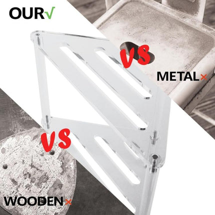 Acrylic Triangle Shower Pot Hollow Bracket - DealBuddy