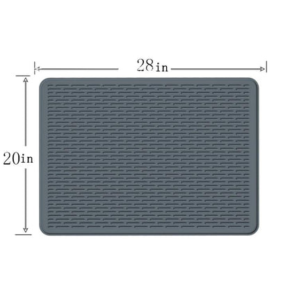 Large Silicone Stovetop Protective Mat Kitchen Countertop Dish Drainage Stain Prevention Pad, 71 x 50 x 0.3cm - DealBuddy