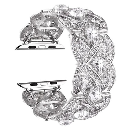 Petaled Metal Diamond Wristband Strap For Apple Watch Series 9 / 8 / 7 / 6 / SE / 5 / 4 / 3