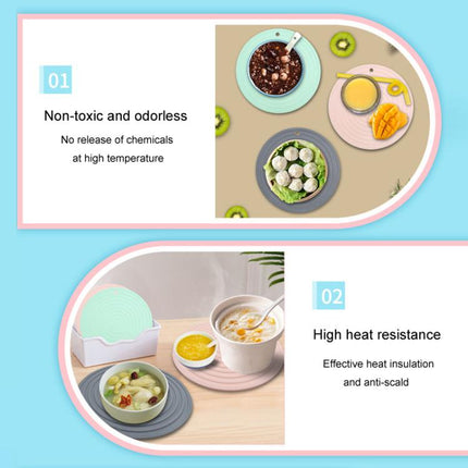 Food Grade Silicone Round Heat Insulation Mat Kitchen Anti-Scald And Anti-Slip Placemat - DealBuddy