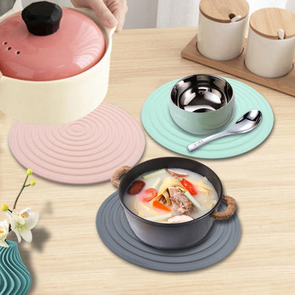 Food Grade Silicone Round Heat Insulation Mat Kitchen Anti-Scald And Anti-Slip Placemat - DealBuddy