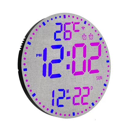 Wifi App Control LED Digital Wall Clock With RGB Light Multi-Functional Alarm Clock