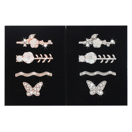 4pcs / Set 22mm Width Smart Watch Silicone Band Decorative Ring Metal Accessories - DealBuddy