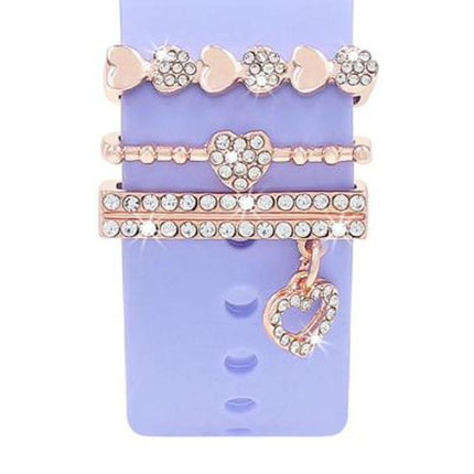 3pcs / Set 22mm Width Smart Watch Silicone Band Decorative Ring Metal Accessories, 1, 2, 3, 4, 5, 6 - DealBuddy