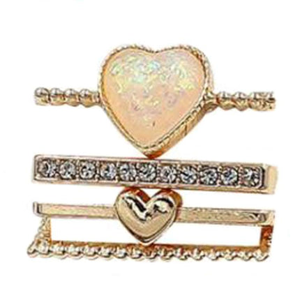 21mm Width Smart Watch Universal Silicone Band Heart Decorative Ring Metal Accessories, 4pcs / Set - DealBuddy