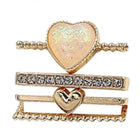21mm Width Smart Watch Universal Silicone Band Heart Decorative Ring Metal Accessories, 4pcs / Set - DealBuddy