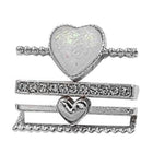 21mm Width Smart Watch Universal Silicone Band Heart Decorative Ring Metal Accessories