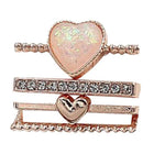 21mm Width Smart Watch Universal Silicone Band Heart Decorative Ring Metal Accessories