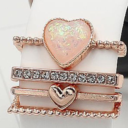 21mm Width Smart Watch Universal Silicone Band Heart Decorative Ring Metal Accessories, 4pcs / Set - DealBuddy