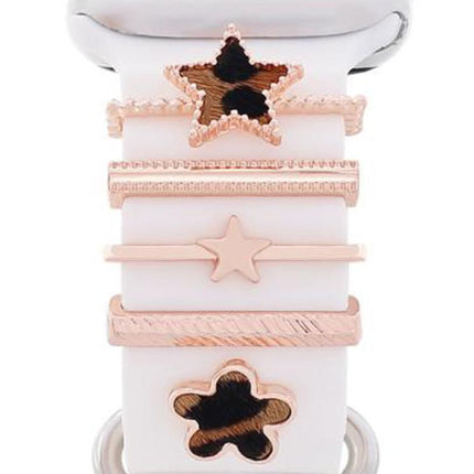 5pcs / Set 20mm Width Smart Watch Silicone Band Decorative Ring Metal Accessories, Gold 1, Silver 2, Rose Gold 3, Rose Gold 4, Silver 5, Rose Gold 6, Gold 7, Rose Gold 8, Gold 9 - DealBuddy