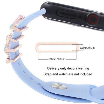 4pcs / Set 22mm Width Smart Watch Band Decorative Ring Metal Accessories, 1, 2, 3, 4 - DealBuddy