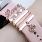 5pcs / Set 21mm Width Smart Watch Band LOVE Letter Decorative Ring Metal Accessories - DealBuddy