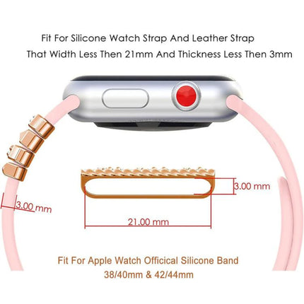 5pcs / Set 21mm Width Smart Watch Band LOVE Letter Decorative Ring Metal Accessories - DealBuddy