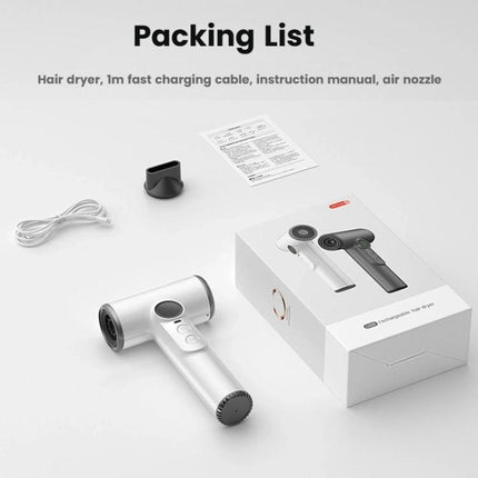 Wireless Hair Dryer With 30,000 RPM High-Speed Motor, 100-Level Adjustable Cool/Warm Air, 15600mAh Long-Lasting Battery - DealBuddy