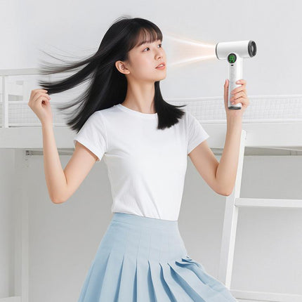 Wireless Hair Dryer With 30,000 RPM High-Speed Motor, 100-Level Adjustable Cool/Warm Air, 15600mAh Long-Lasting Battery - DealBuddy