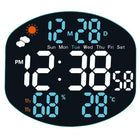 Digital Wall Clock Weather Station Forecast TEMP Humidity 2 Alarm Table Clock With Remote Control