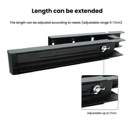 2pcs /Set Retractable Folding Microwave Oven Bracket Carbon Steel Kitchen Shelf