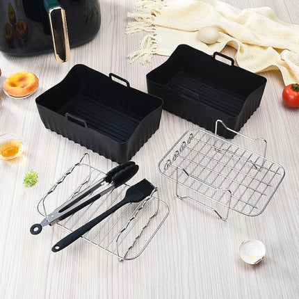 Air Fryer Accessories Set Airfryer Mold Liner Reusable Oven Grill Baking Rack, 20 In 1, 22 In 1, 25 In 1 - DealBuddy