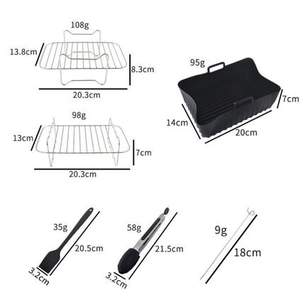 Air Fryer Accessories Set Airfryer Mold Liner Reusable Oven Grill Baking Rack, 20 In 1, 22 In 1, 25 In 1 - DealBuddy